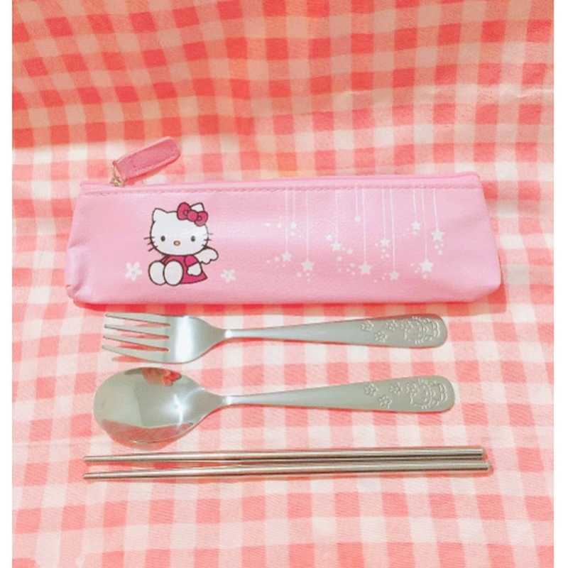 Set Peralatan Makan Hello Kitt - Camping Cooking Set Stainless Steel ulasan dan harga