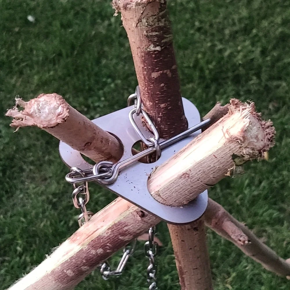 Tripod BBQ Luar Ruangan Rak Ga - Camping Hanging Cooking Pot ulasan dan harga