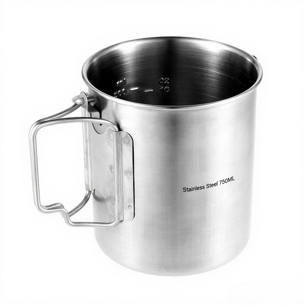 Pot Baja Tahan Karat 750Ml Can - Camping Cooking Pot With Lid ulasan dan harga