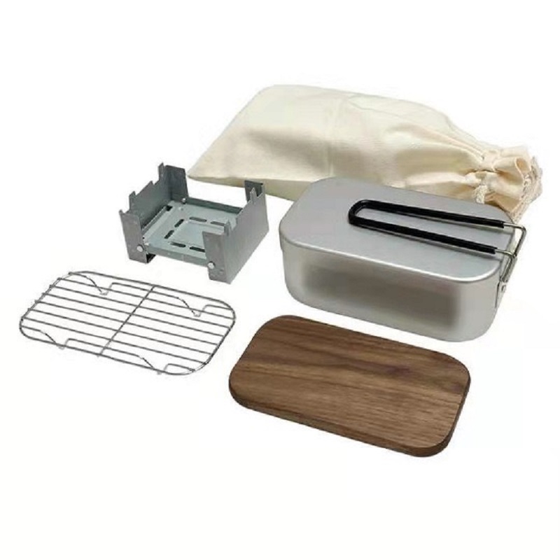 Kit Mess Aluminium Luar Ruanga - Camping Cooking Box Set ulasan dan harga