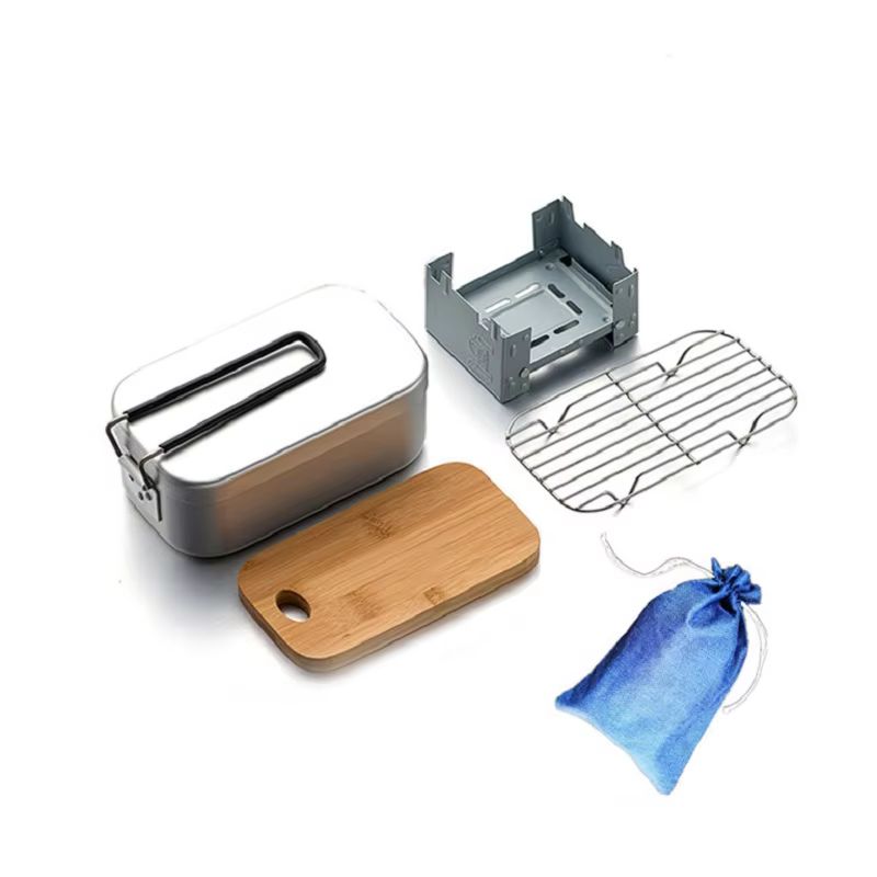Kit Mess Aluminium Luar Ruanga - Camping Cooking Box Set ulasan dan harga