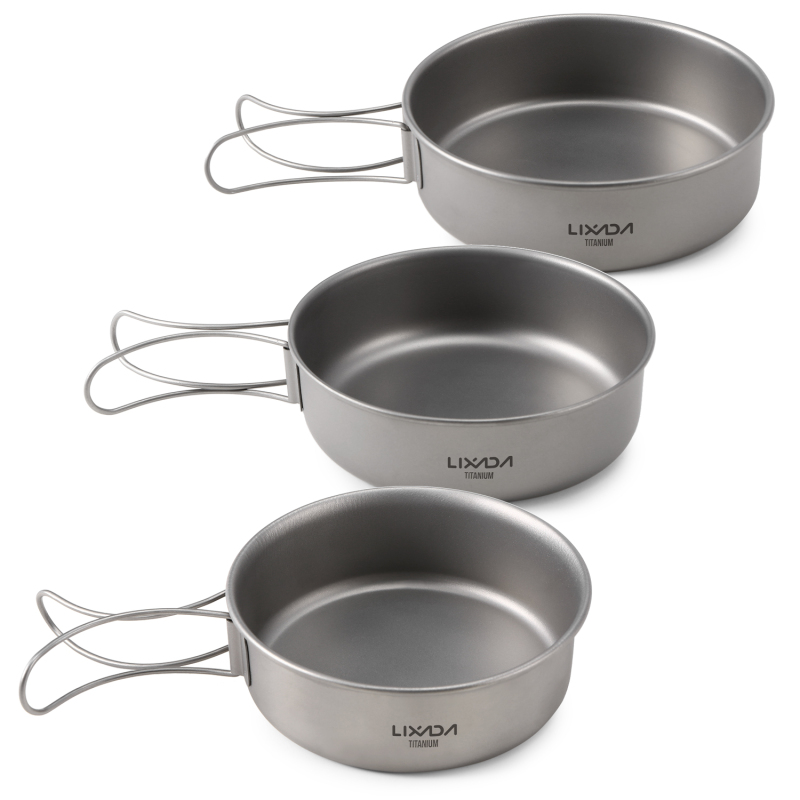 Lixada mangkuk Titanium sangat - Mess Kit Titanium ulasan dan harga
