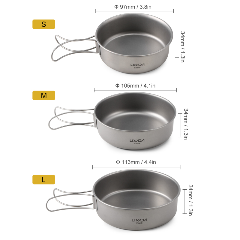 Lixada mangkuk Titanium sangat - Mess Kit Titanium ulasan dan harga