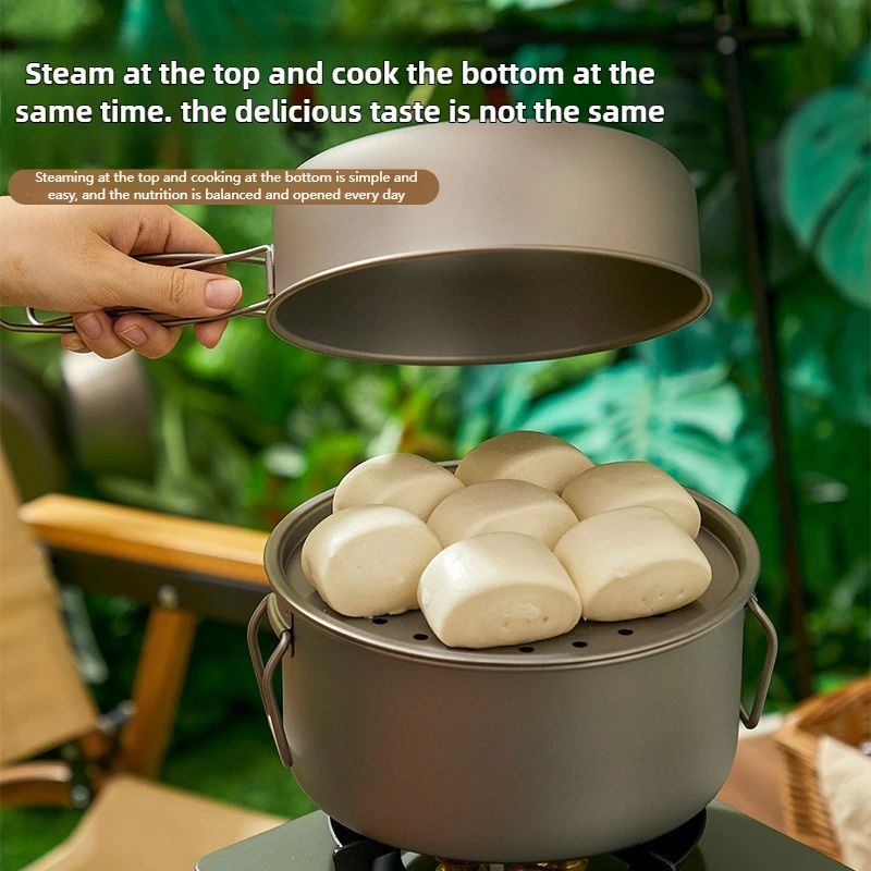 Set Panci Luar Ruangan Titaniu - Mess Kit Titanium ulasan dan harga