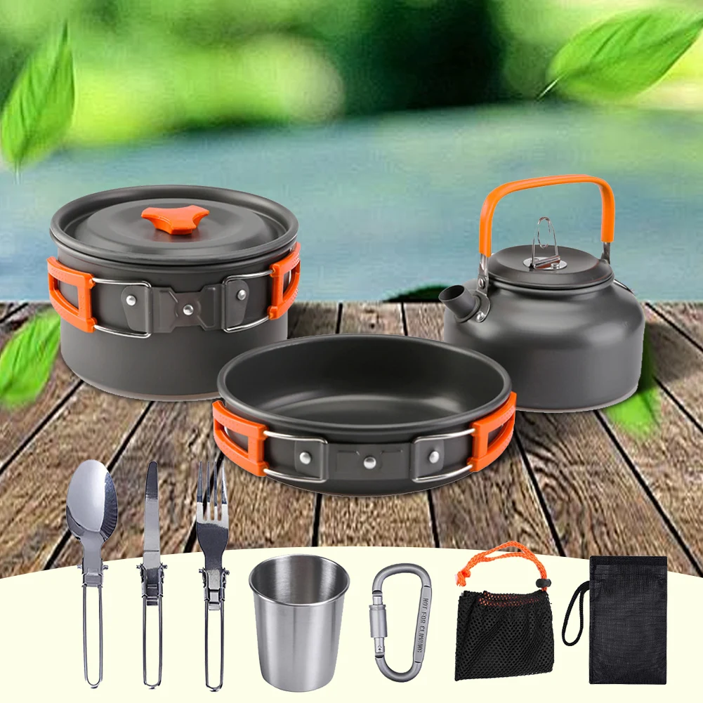 Peralatan Masak Berkemah Ketel - Camping Cooking Set Stainless Steel ulasan dan harga