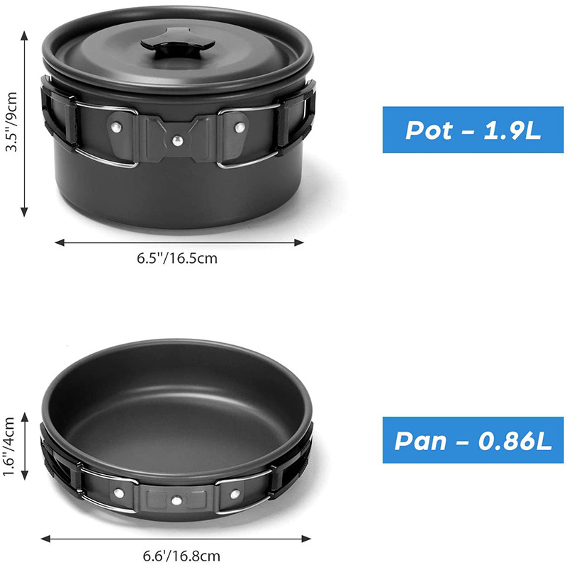1 Set Peralatan Masak Luar Rua - Camping Cooking Set Non Stick ulasan dan harga