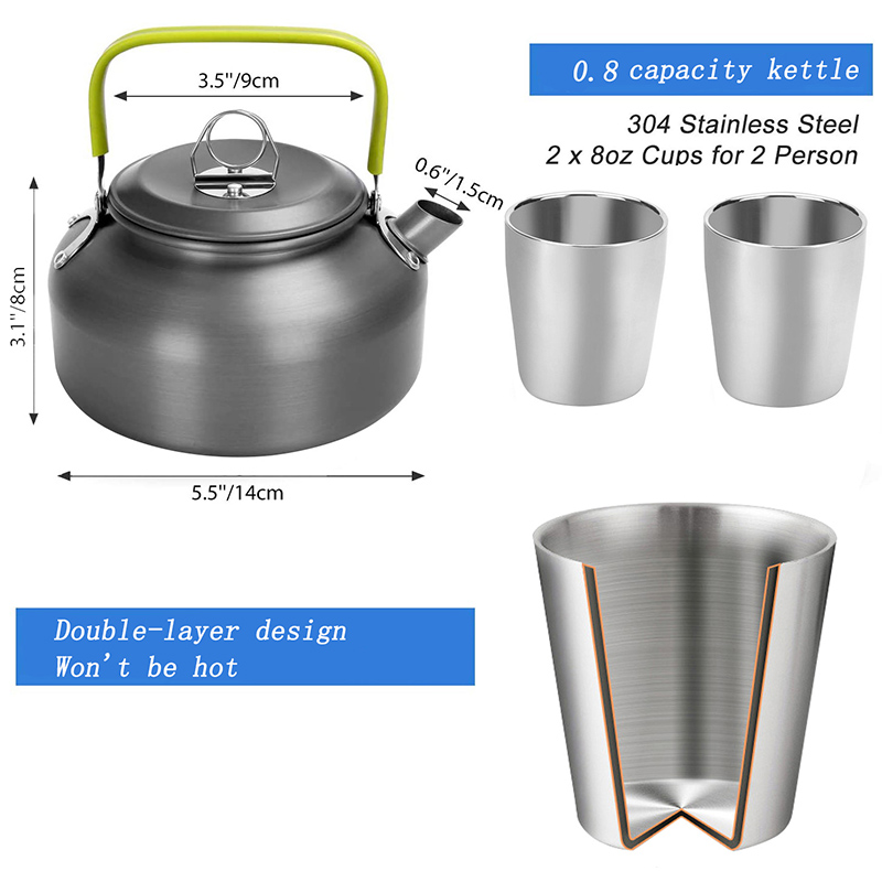 1 Set Peralatan Masak Luar Rua - Camping Cooking Set Non Stick ulasan dan harga