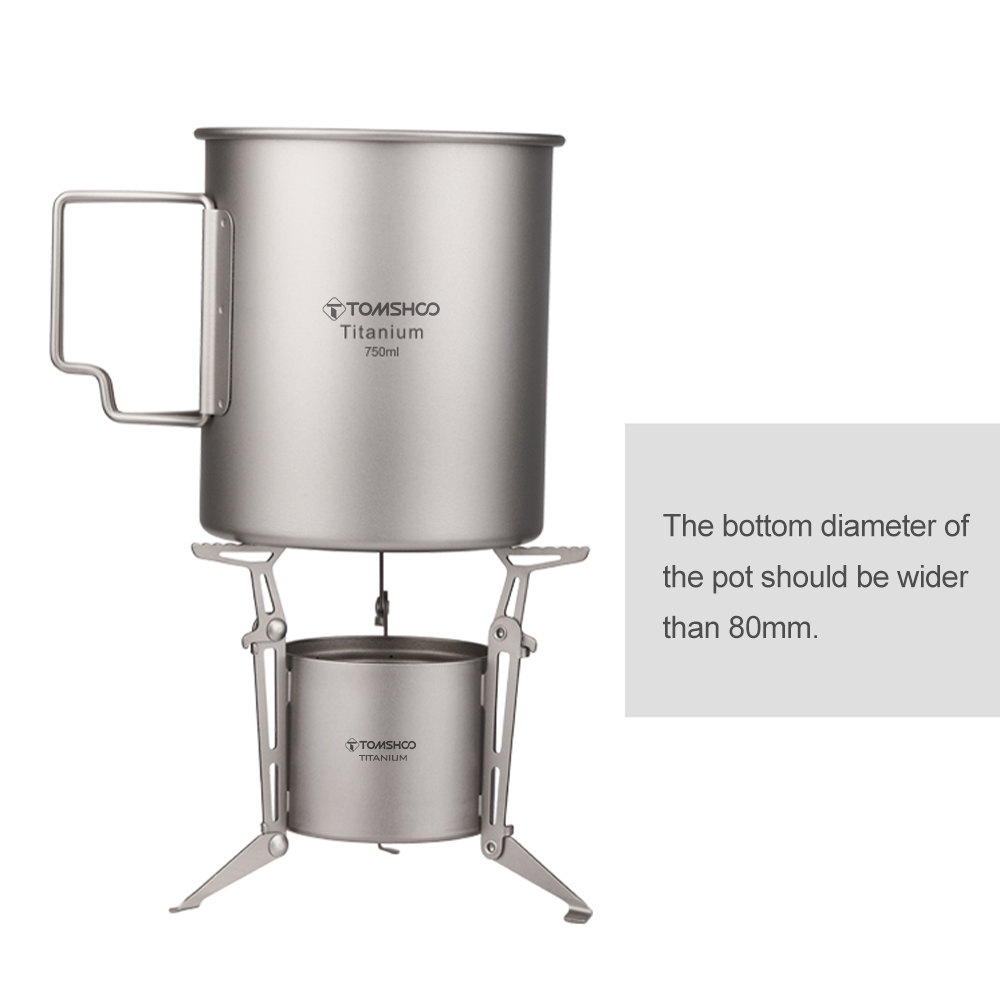 TOMSHOO Ti Kompor Alkohol dan  - Camping Cooking Pot With Lid ulasan dan harga