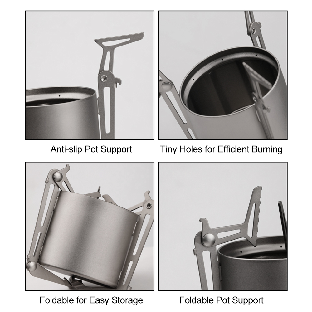 TOMSHOO Ti Kompor Alkohol dan  - Camping Cooking Pot With Lid ulasan dan harga