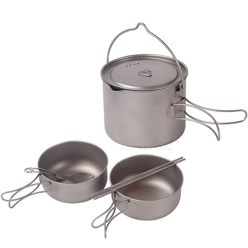 Set Peralatan Masak Camping Ti - Camping Hanging Cooking Pot ulasan dan harga