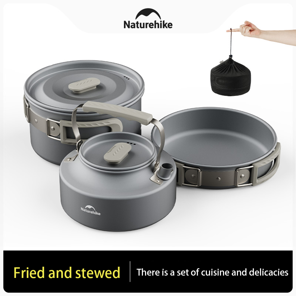 Naturehike Set panci luar ruan - Camping Cooking Set Stainless Steel ulasan dan harga